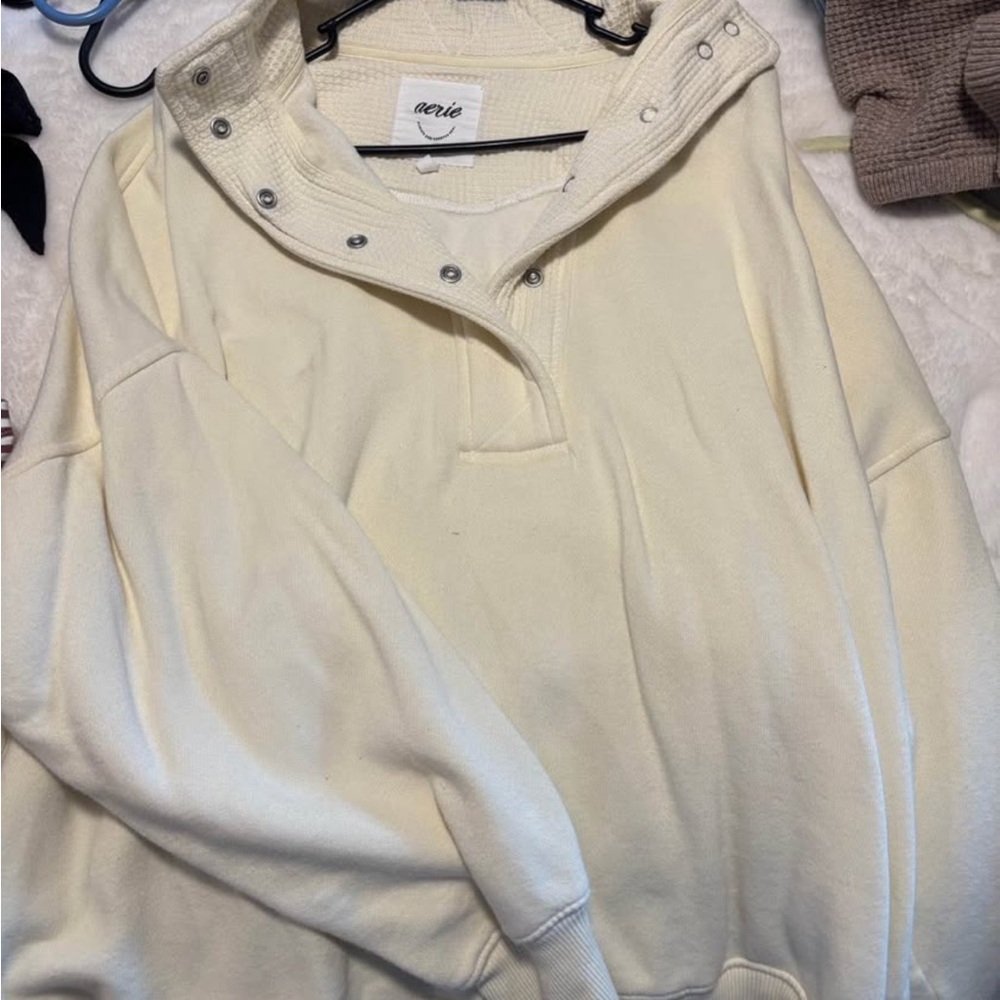 Aerie Snap-Button Funnel Neck Sweater